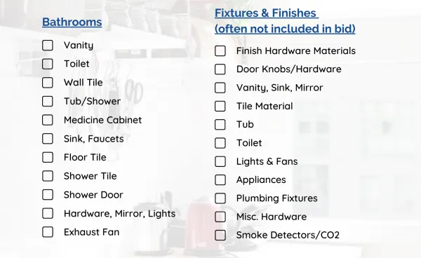 renovation checklist